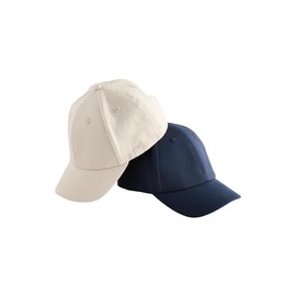 NEXT 2er-Pack Baseball Caps aus 100% Baumwolle Navy/Stone 7-10 Jahre