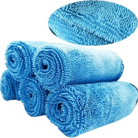 UPYOLUSCC, Microfibre Cloths, Tea Towels, Household Towels, Super Absorbent Microfibre Cleaning Cloths, Tea Towels, Multi-Purpose 30 x 30 cm, Pack of 5 (Light Blue)