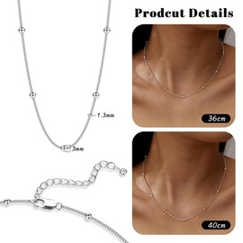 JeweBella Gold Choker Necklaces for Women Girls 18K Gold Plated Chain/Heart/Ball/Disc/Pearl Necklace Dainty Thin Chain Necklace Silver Gold Necklaces for Women Jewellery Gifts