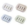 4pcs Plastic Soap Drain Dish,Double-Layer Soap Holder Bathroom Soap Case