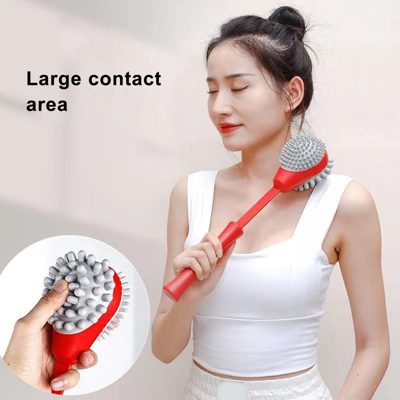 Massage Hammer 2 Soft Heads Retractable Flexible Handle Large Area