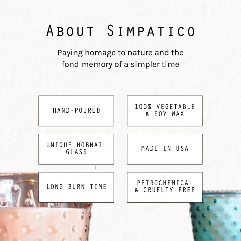 Simpatico No. 17 Fern Hobnail Candle, Crisp Mayapple with Fresh