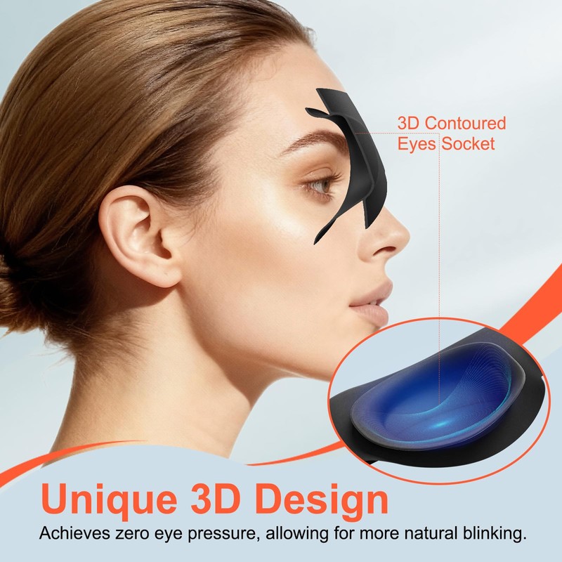 TSYL Travel Sleep Mask: Ultra Lightweight 3D Contoured Sleep Eye