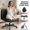Prime Criss Cross Office Chair, Comfy Wide PU Leather Armless