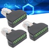 3 Sets RJ45 Male to 8 Pin Screw Terminal Connector