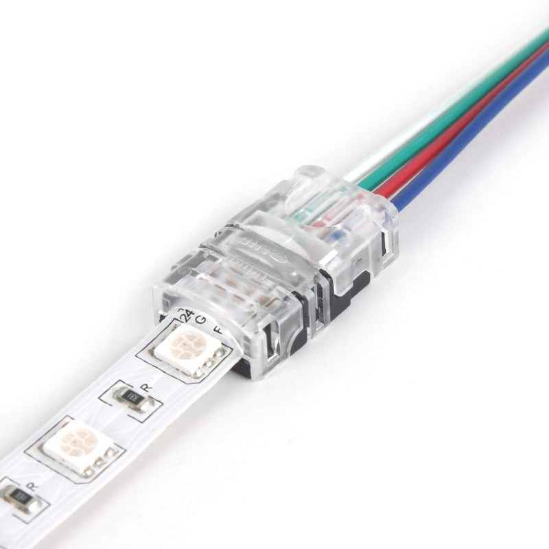 RGBZONE 10 Pack RGB 4Pin LED Strip Connector for 10mm