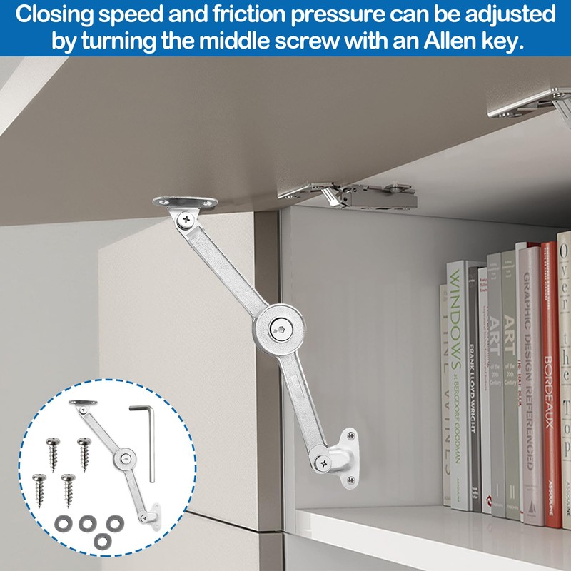 Lid Support Hinge, Pack of 2 Flap Fittings, Lid Support