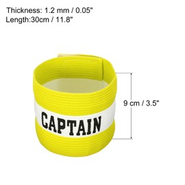 PATIKIL Captain's Armband, Elastic Arm Band for Soccer Team Training, Yellow