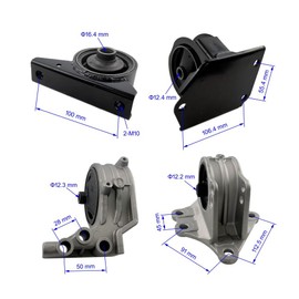 4PCS Engine Motor & Trans Mount Set Compatible with Mitsubishi Eclipse 2.0L / Turbo Eclipse 2.4L / Galant 2.4L 1996 1997 1998 1999 with Manual Trans Mount for A6657 A6673 A6662 A6672