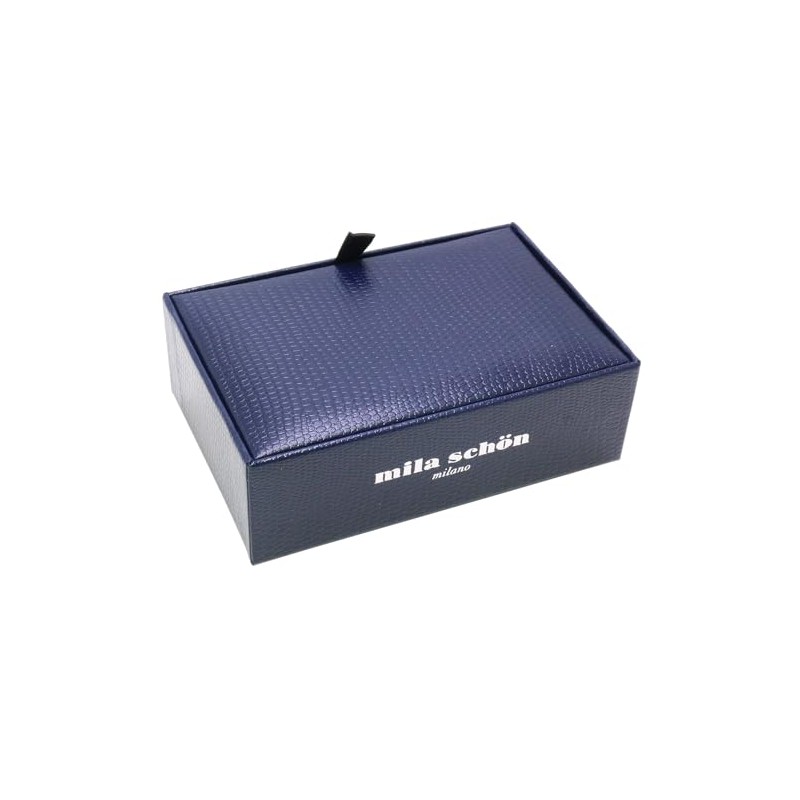 mila schon se-ms026 Mira Sean Silver Insert Tie Clip, Brass,
