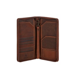 Visconti 728 Large Distressed Leather Travel Wallet for Passports, Tickets and Credit Cards (Tan)