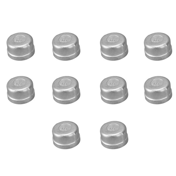heyous 10PCS Round Pipe Female Wire Plugs 1/2 Stainless Steel