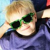 Purasudo Party Sunglasses, Mosaic Sunglasses, Glasses, Lens Included, Black, Dot