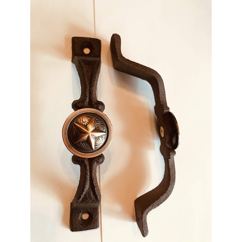 Generic BigTexas Set of 2 Rustic Cast Iron Western Star