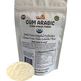 Gum Arabic Powder, USDA Organic | 4 oz. Easy use Bag | Gum Acacia Use as Food emulsifier thickener or DIY Watercolors