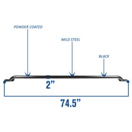 Newpoint Motor For 99-16 Ford F150 F250 F350 74.5" L Black Truck Bed Side Rail Bars w/Brackets
