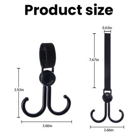 KANDUJIMU Car Headrest Hook, 4 Pack Seat Hangers Storage Organizer for Purse Coat Handbag Grocery Bags, 2 in 1 Dual Hooks Hanger, Universal Strong Backseat Holder Hooks Car Interior Accessories