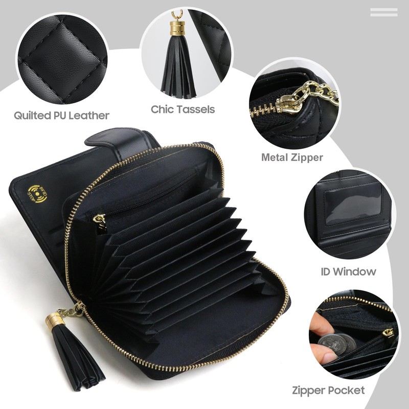 Lychii RFID Blocker Women's Small Bifold Purse Small Travel Wallet