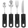 4pcs Adaptive Utensils Elderly Bendable Fork Spoons Cutter Portable Tableware