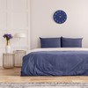 Lafocuse 12 Inch Silent Navy Blue Wall Clock Battery Operated,