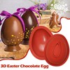 Webake Chocolate Silicone Molds, Large 3D Breakable Egg Mold Silicone