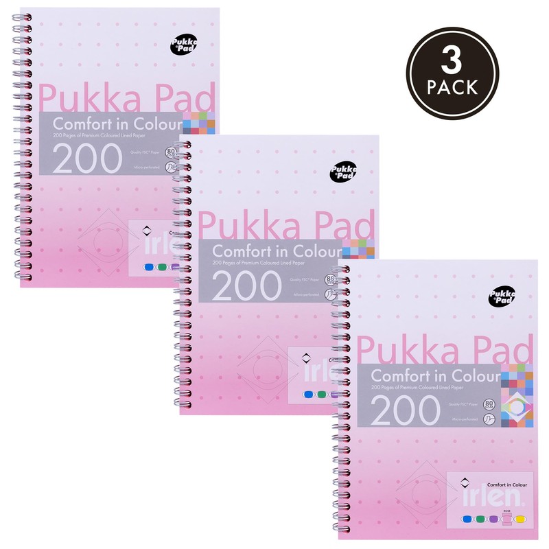 Pukka Pad, Irlen Jotta Pad A5 Notebook 3-Pack – Wire