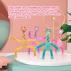 4Pcs Giraffe Tube Toy Telescopic Suction Cup Tube Giraffe Toy
