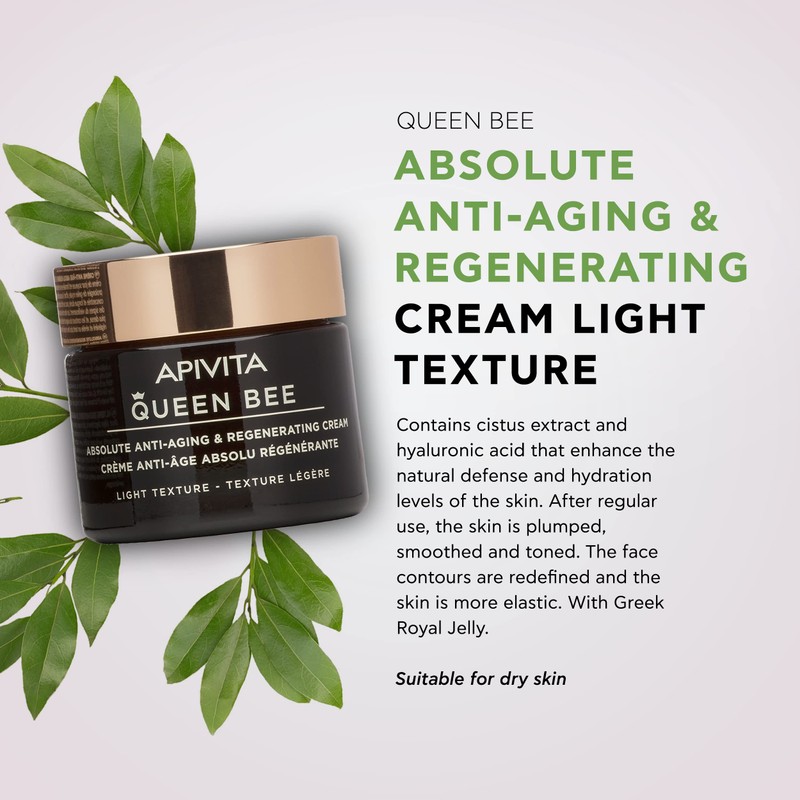 APIVITA Queen Bee Absolute Anti-Aging & Regenerating Cream Light Texture,