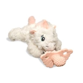 RAZBABY Chupete RaZbaby Unicornio RaZbuddy con RaZberry para aliviar la dentición: calma las encías doloridas con textura inspirada en la naturaleza, 