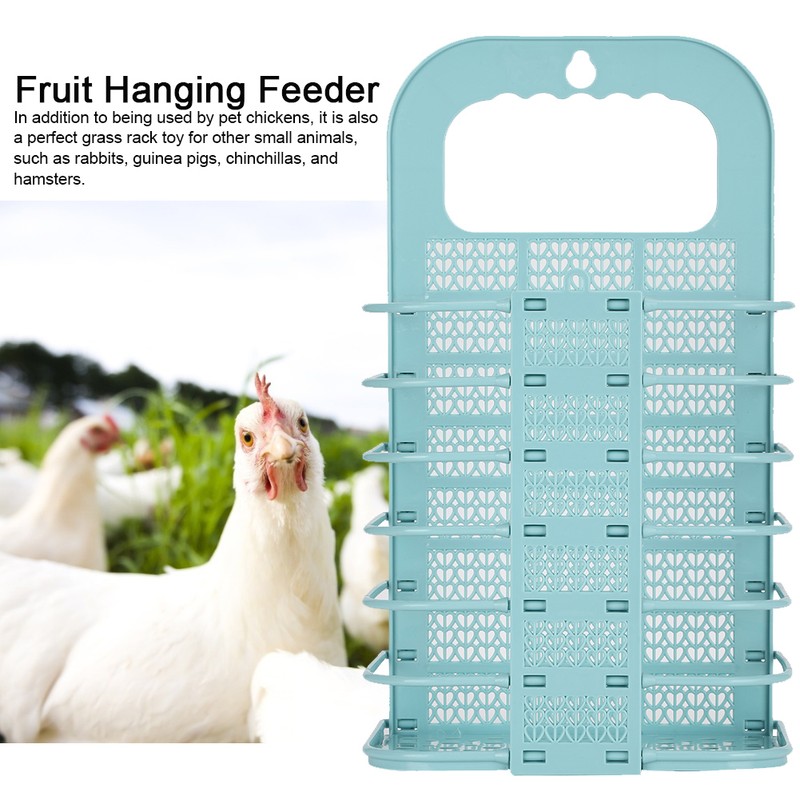 Foldable Chicken Vegetable Basket Cock Hen Fruit Hanging Feeder Feeding