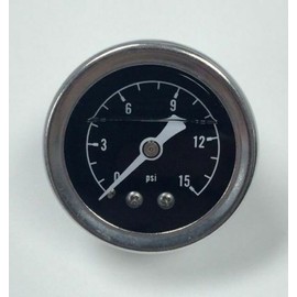 Pirate Mfg Aluminum Holley 4150 Double Pumper Fuel Line Log Clear Anodized & Black Oil Gauge