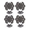 QCAA Butterfly Hinge for Cupboard Door,Oil-Rubbed Bronze, 4 Pack, Made