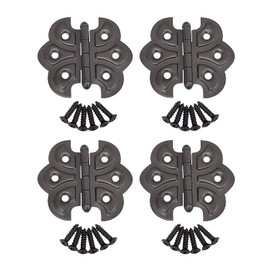 QCAA Butterfly Hinge for Cupboard Door,Oil-Rubbed Bronze, 4 Pack, Made in Taiwan