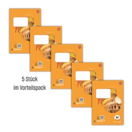 Staufen Style Vocabulary Book – 5 Notebooks 40 Sheets Each DIN A5 Ruling Style 54 (Vocabulary with 2 Divider Lines) 80 g/m² Paper