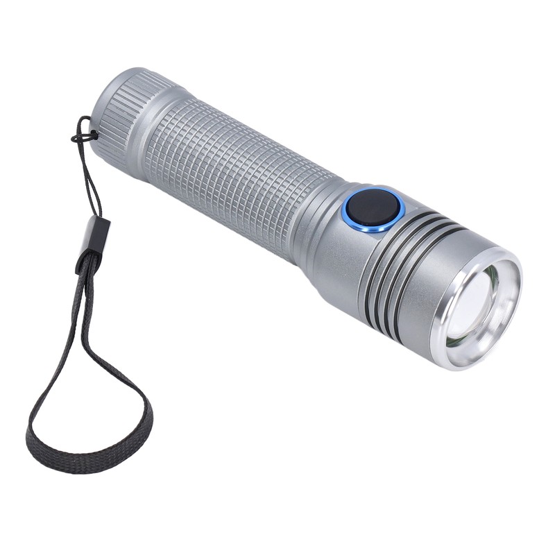 LED Flashlight Telescopic Zoom Protective Function Aluminum Alloy Barrel 2000LM