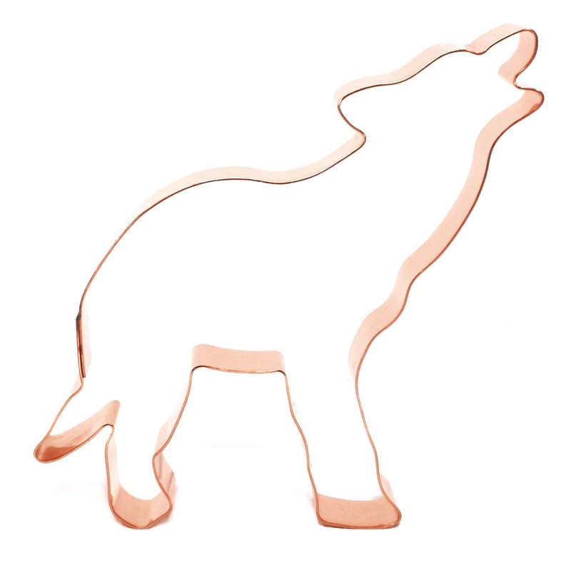 Howling Wolf Copper Cookie Cutter