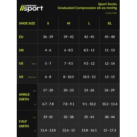 Relaxsan 806 (White/Black, M) Compression Socks Women and Men, Sport and Running socks, 18-22 mmHg, Made in Italy