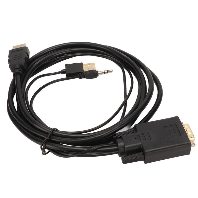 VGA to HD Multimedia Interface Adapter Cable with Power and