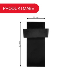 LouMaxx Door Stop Floor Stainless Steel for Screwing - Set of 2 Door Stopper in Black Matt - Door Stopper Stainless Steel - Door Stopper Floor Screws - Door Stopper for Screwing Also Suitable for