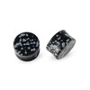 Scrap Metal 23 Pair Obsidian Snowflake Stone Plugs 11mm -