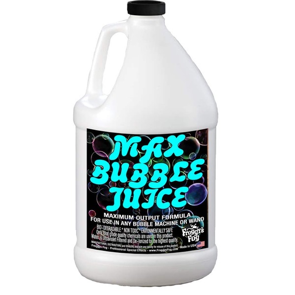 Froggys Fog - 1 Gallon - MAX Bubble Juice Fluid - 10x the Bubbles from Standard Machines