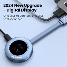 Wireless Hdmi Transmitter and Receiver, Wireless HD Extender Plug & Play Portable 2.4G/5G with LED Screen Wireless Hdmi Kit for Streaming Video and Audio to Monitor from Laptop/Pc/Tv Box/Projector