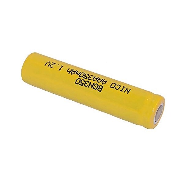 BatteryGuy AAA NICAD Flat TOP Replacement 1.2V 350mAh Nickel Cadmium