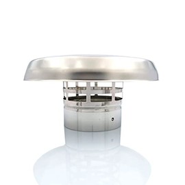 TYGERIX® Vertical Chimney for Roof Made of Steel for Smoke Drain Diameter 60 mm | Chinese Hat Cap Wood Stoves or Pellet Boiler | Heat Resistant Chimney | Burglary Protection Grille | Top