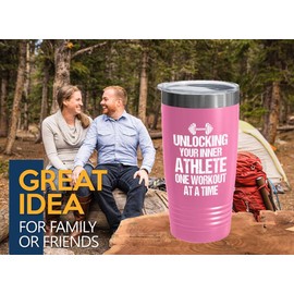Personal Trainer Pink Edition Viking Tumbler 20oz - Unlocking Inner Athlete - Fitness Instructor Workout Coach Exercise Lover Cardio Lover Gym Coach