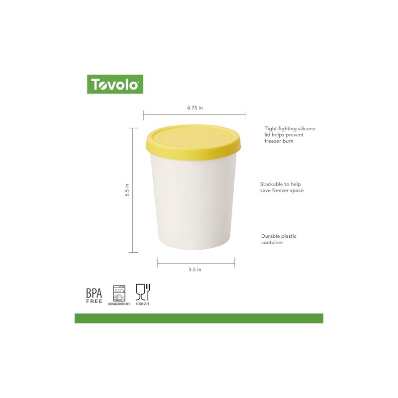 Tovolo Cubeta de dulces, Lemon, 0.95 L, 1