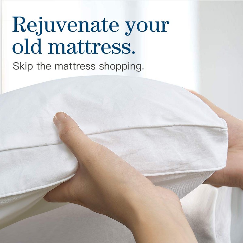 COONP King Mattress Topper, Extra Thick Pillowtop, Cooling Plush Mattress