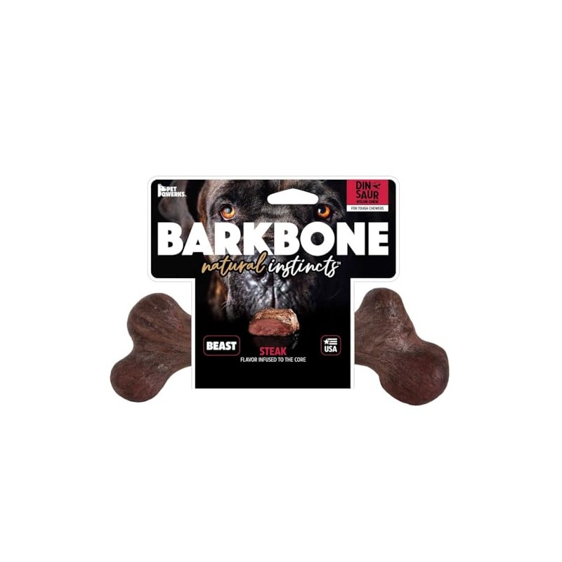 Pet Qwerks Extreme Dinosaur BarkBone Juguete masticable para Perros