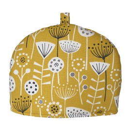 CUSHIONS2U Handmade Scandi Style Bergen Ochre Yellow, Grey Large Tea Cosy