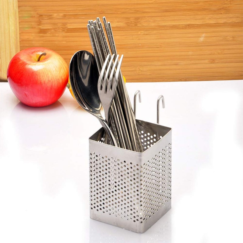 TOPINCN Kitchen Utensil Storage Holder, Stainless Steel Utensil Container Hanging